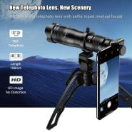 خرید لنز دوربین گوشی از علی اکسپرس APEXEL APL-JS36XJJ04 HD 36X Metal Single-tube Telescope Telephoto Lens Optic Phone Camera Lens Monocular with Mini Selfie Tripod
