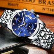 خرید ساعت مچی مردانه از علی اکسپرس OLMECA Men’s Watches Top Luxury Brand Fashion Quartz Men Watch Waterproof Chronograph Business Wristwatch Relogio 2020 New