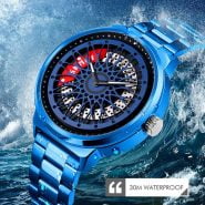 خرید ساعت مچی مردانه SKMEI Creative Men Quartz Watches Hollow Dial Design Fashion Stainless Steel Waterproof Sport Watches Men reloj hombre 9217
