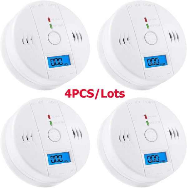 خرید سنسور گاز از علی اکسپرس 4PCS Carbon Monoxide Detector Alarm CO Gas Sensor Detector