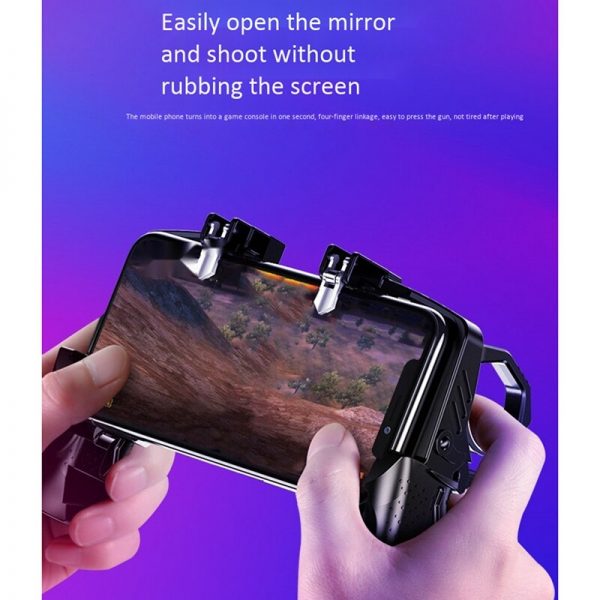 گیم پد پابجی Gaming Controller Metal Controller Joystick for Pubg Mobile Trigger Gamepad for iPhone Android Phone Game