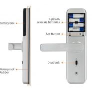 خرید قفل در با اثرانگشت New X5 Waterproof Tuya Biometric Fingerprint Lock, Security Intelligent Smart Lock With WiFi APP Password RFID