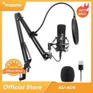 خرید میکروفون مناسب پادکست از علی اکسپرس MAONO AU-A04 USB Microphone Kit 192KHZ/24BIT Professional Podcast