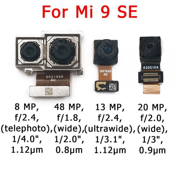 دوربین گوشی های شیائومی Original Front and Rear Back Camera For Xiaomi Mi 9 Mi9 SE Lite 9SE Main Facing Camera Module Flex Cable Replacement Spare Parts