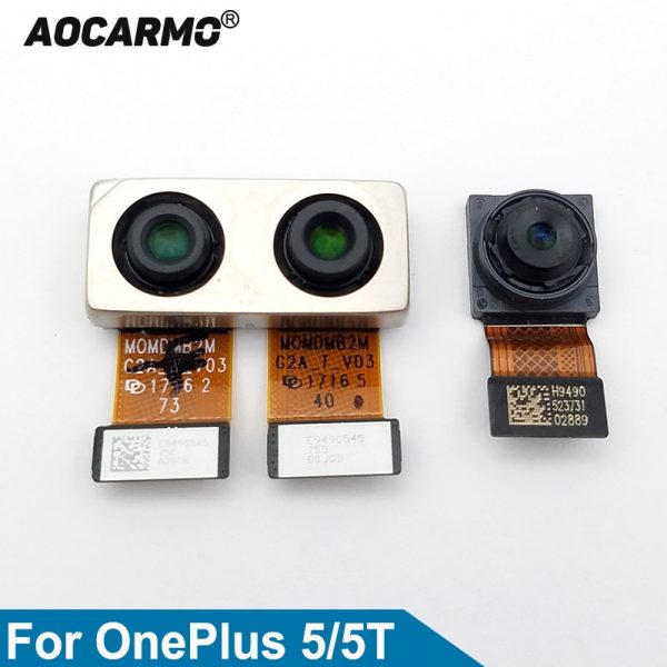 خرید دوربین گوشی وان پلاس 5 Aocarmo Front Face Camera Back Camera Dual Rear Camera Module Big Camera Flex Cable For Oneplus 5 Five A5000 5T A5010 1 5/5T
