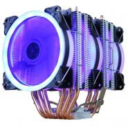 خرید خنک ننده سی پی یو از علی اکسپرس CPU Cooler High Quality 6 Heat-Pipes Dual-Tower Cooling 9cm RGB Fan LED Fan Support 3 Fans 3PIN
