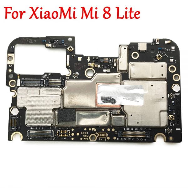 خرید برد اصلی گوشی شیائومی می 8 لایت Tested Full Work Original Unlock Motherboard For XiaoMi Mi 8 lite mi 8