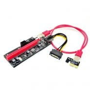 خرید کارت توسعه گرافیک برای ماینینگ 5/10pcs PCI-E pcie Riser 009 Express 1X 4x 8x 16x Extender PCI E USB Riser 009S Dual 6Pin Adapter Card SATA 15pin for BTC Miner