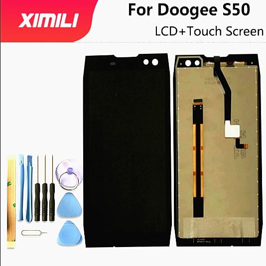 خرید تاچ و ال سی دی گوشی دوجی اس 50 5.7 Inch For Doogee S50 LCD Display Touch Screen For Doogee S50 100% Tested Screen Digitizer Assembly Replacement Free Tools