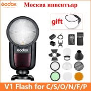 خرید فلش دوربین از علی اکسپرس Godox V1 Flash V1S/V1N/V1C TTL Li-ion Round Head Camera Speedlight Flash For Sony/Nikon/Canon/Fujifilm/Olympus
