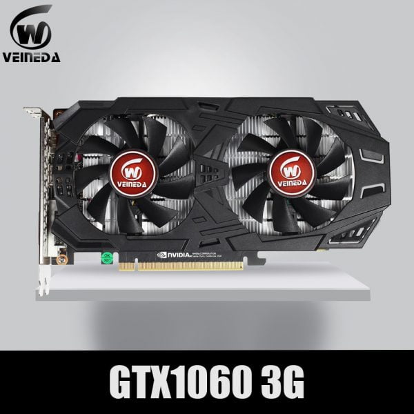 خرید کارت گرافیک از علی اکسپرس VEINEDA Graphics Card GTX 1060 3GB 192Bit GDDR5 GPU Video Card PCI-E 3.0 For nVIDIA Gefore Series Games Stronger than GTX 1050Ti