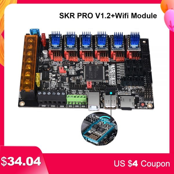 خرید برد پرینتر سه بعدی BIGTREETECH SKR PRO V1.2 Controller Board 32 Bit Wifi Adapter Module 3D Printer Parts vs MKS GEN L TMC2208 TMC2130 TMC2209