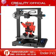 خرید پرینتر سه بعدی از علی اکسپرس Creality 3D Ender-3 V2 Moederbord Met Stille TMC2208 Stepper Drivers Nieuwe Ui & 4.3 Inch Kleuren Lcd Carborundum Glas Bed 3D Printer