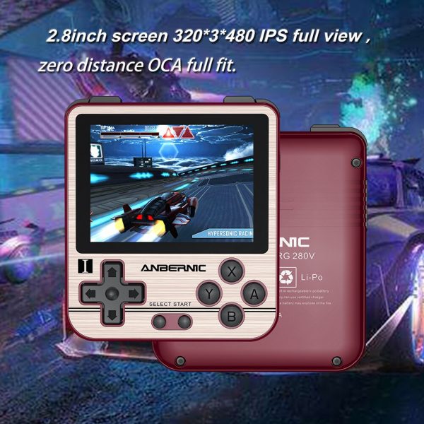 خرید کنسول بازی از علی اکسپرس ANBERNIC RG280V Pocket Retro Game Console Adults Handheld Mini Gaming Player 16GB 32GB Mini Handheld Gaming