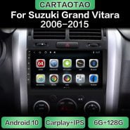 خرید مانیتور اندروید سوزوکی ویتارا Android 10 car radio GPS navigation WiFi CarPlay multimedia player for Suzuki Grand Vitara 3 2006-2015 DSP RDS IPS NO DVD 2din