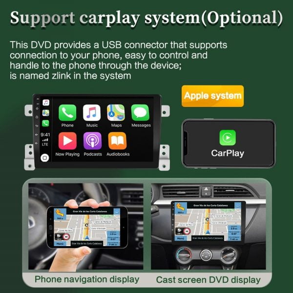 خرید مانیتور اندروید سوزوکی ویتارا Android 10 car radio GPS navigation WiFi CarPlay multimedia player for Suzuki Grand Vitara 3 2006-2015 DSP RDS IPS NO DVD 2din