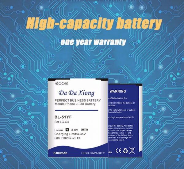 خرید باتری گوشی ال جی از علی اکسپرس Da Da Xiong 6400mAh BL-51YF / BL-51YH Battery for LG G4 H815 H818 H819 VS999 F500 F500S F500K F500L H811 V32