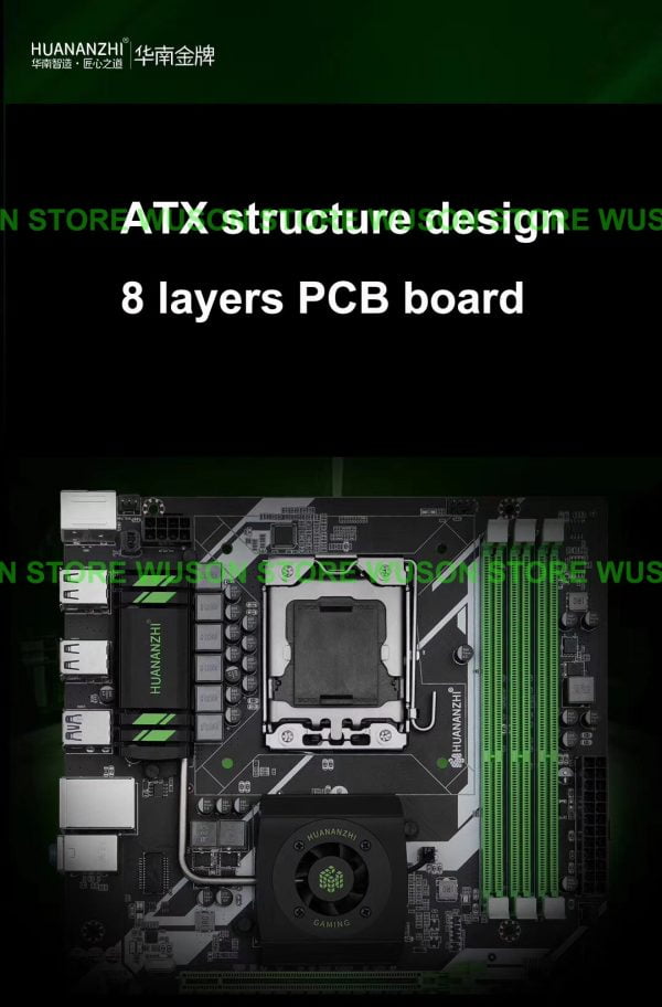 HUANANZHI X58 Deluxe Motherboard Bundle On Sale Processor Intel Xeon X5675 6 Heatpipes Cooler Big Brand Memory 24G(3*8G) RECC