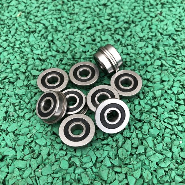 50pcs/100pcs F695-2RS Bearing 5*13*4 mm ABEC-1 Flanged Miniature F695 RS Ball Bearings F695RS For VORON Mobius 2/3 3D Printer