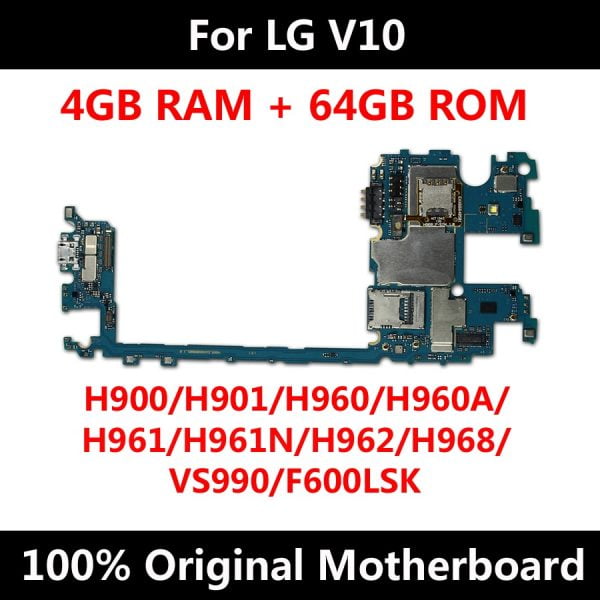 مادربرد گوشی ال جی Original Motherboard For LG V10 H900 H901 H960 H960A H961 H961N H962 H968 VS990 F600LSK Logic Board With