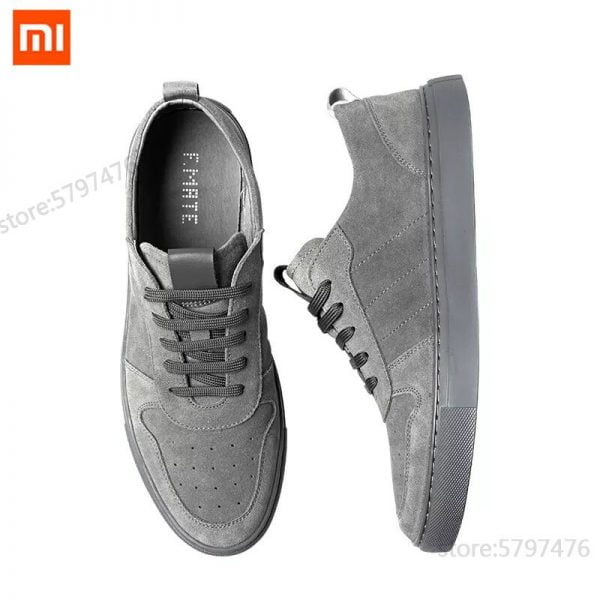 خرید کفش شیائومی از علی اکسپرس Xiaomi F.Mate Leather Handmade Casual Shoes Cheap Flat High Quality Lightweight Non-slip Wearable For Men’s