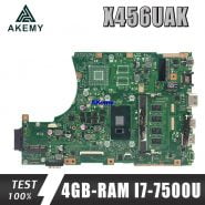 Akemy X456UAK Laptop motherboard For Asus VivoBook X456UA X456UV X456UQk X456UAM X456UAK mainboard 4GB-RAM I7-7500U DDR4