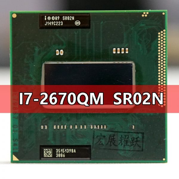 خرید سی پی یو لپ تاپ از علی اکسپرس Intel Core I7-2670QM SR02N Processor i7 2670QM notebook Laptop CPU Socket G2 rPGA988B Suitable for HM65 75 76 77