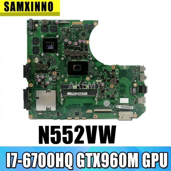 خرید مادربرد لپ تاپ از علی اکسپرس N552VW Laptop motherboard For Asus VivoBook Pro N552VW N552VX original mainboard HM170 I7-6700HQ
