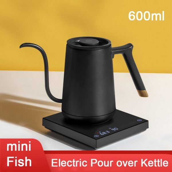 خرید کتری برقی از علی اکسپرس TIMEMORE Smart Mini Fish Electric Pour Over Kettle 600ml 220V Gooseneck Variable Kettle Temperature