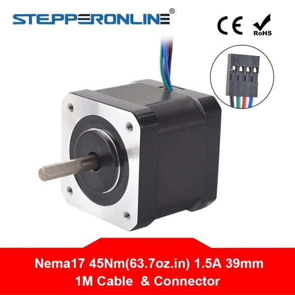 4-lead Nema17 Stepping Motor 42 Motor 1.5A 39mm 45Ncm 1m Cable Nema 17 Step Motor for 3D Printer/CNC XYZ