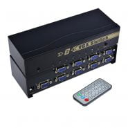 8 Port VGA Switch Box HD Video Computer Host Display Sharer Converter 8 in 1 out With Remote Control Switching