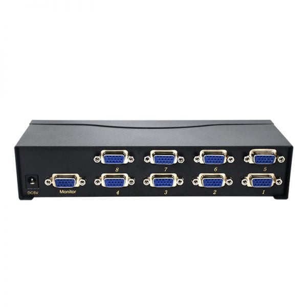 8 Port VGA Switch Box HD Video Computer Host Display Sharer Converter 8 in 1 out With Remote Control Switching