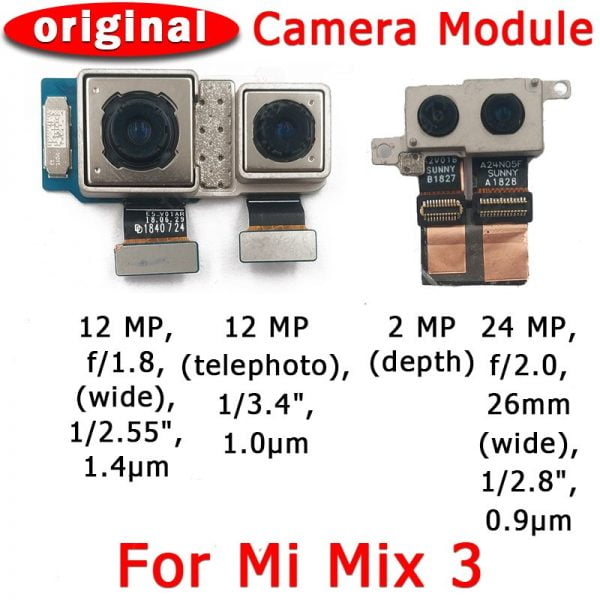 خرید دوربین گوشی می میکس 2Original Front Rear Back Camera For Xiaomi Mi Mix 2 2s 3 Mix2 Mix2s Mix3 Main Facing Camera Module Flex