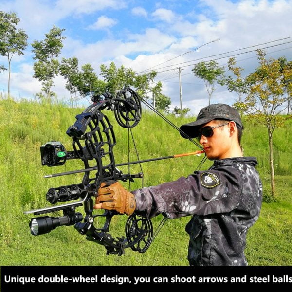 2021 New Bow And Arrow Composite Bow Steel Ball Dual Purpose Bow Outdoor Hunting Competitive Archery Launch Composite Bows