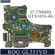 KEFU GL553VD Laptop motherboard for ASUS ROG Strix GL553VD GL553VE FX53VD ZX53V GL553V original mainboard I7-7700HQ GTX1050-4G