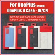 LE2110 Original OnePlus 9 Case IN/CN Version Karbon Carbon Official Protection Hard Covers Sandstone Armor Cerulean