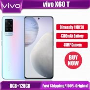 خرید گوشی موبایل ویوو از چین Original New Official VIVO X60t 5G Cell Phone Dimensity 1100 Octa Core 6.56” AMOLED 120Hz 48MP Camera NFC 33W 4300Mah