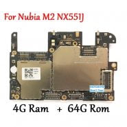 Tested Full Work Unlock Motherboard For ZTE Nubia M2 NX551J 4GB 64GB with Small Camera Logic Circuit Electronic Panel FPC
