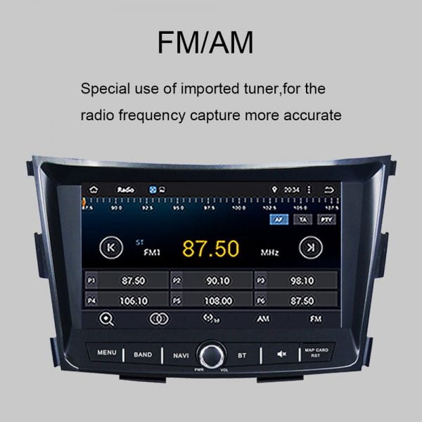 Android 10.0 Car GPS Navigation For SsangYong Tivoli 2015-2022 4G 64G 8″ Car Radio Stereo With Bluetooth WiFi Mirror Link