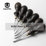 WUTA Leather Edge Beveler PRO Skiving Craft Work Tools M390 Die Steel Ebony Handle Cutter Edger Creaser Skiver available 6Size